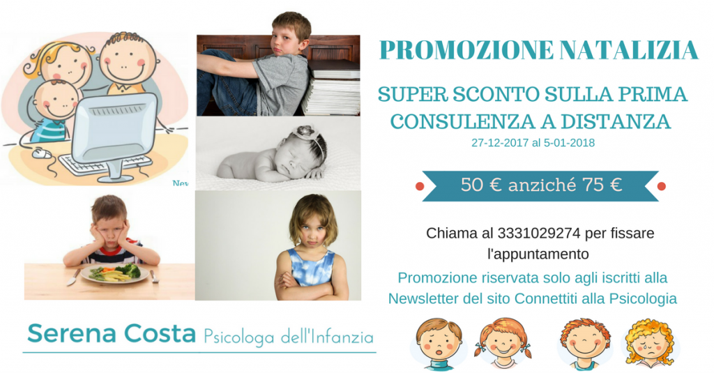 sconto consulenze psicologa dell'infanzia