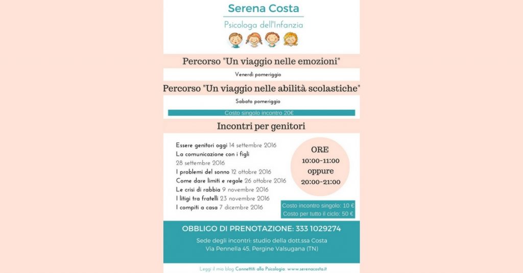 Percorsi per bambini: emozioni e abilità scolastiche
