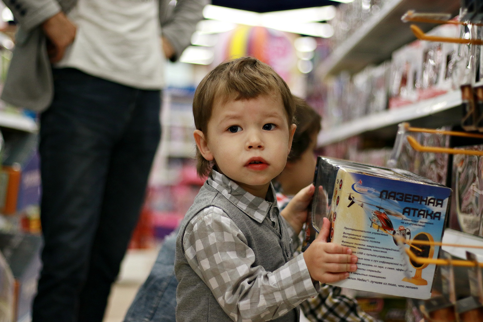 bambini al supermercato