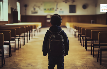 bambino che rifiuta di andare a scuola
